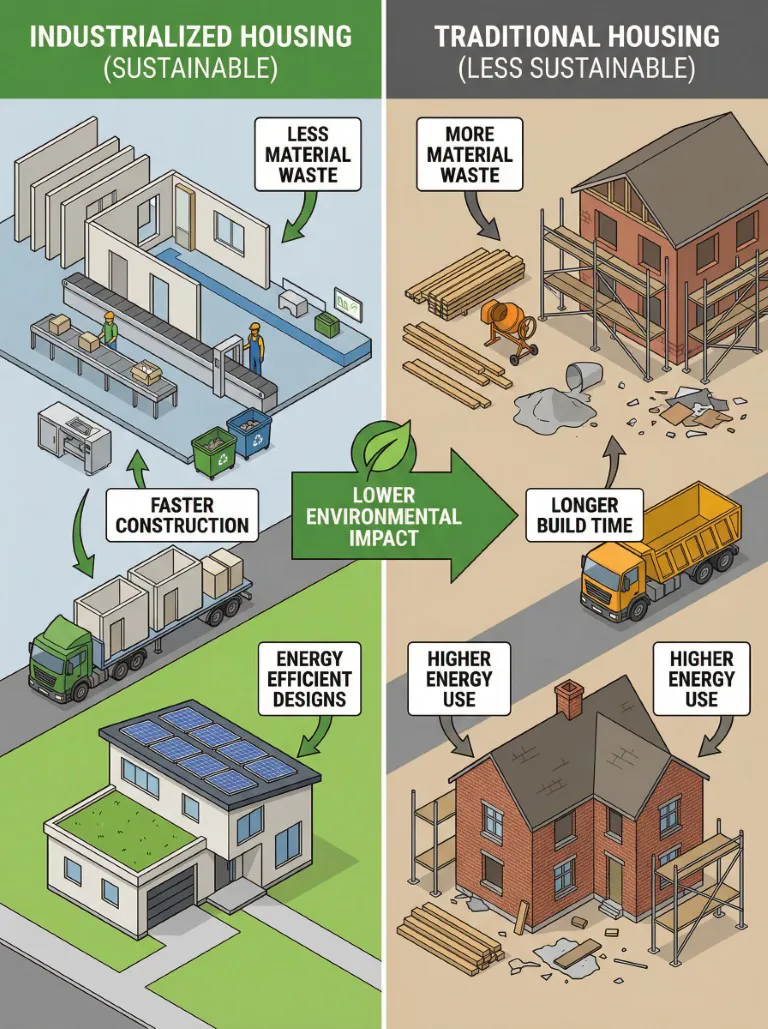 Por qué las casas industrializadas son más sostenibles que las tradicionales